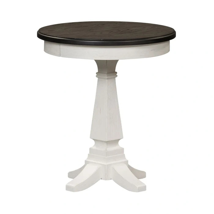 Allyson Park Chair Side Table in Wirebrushed White image
