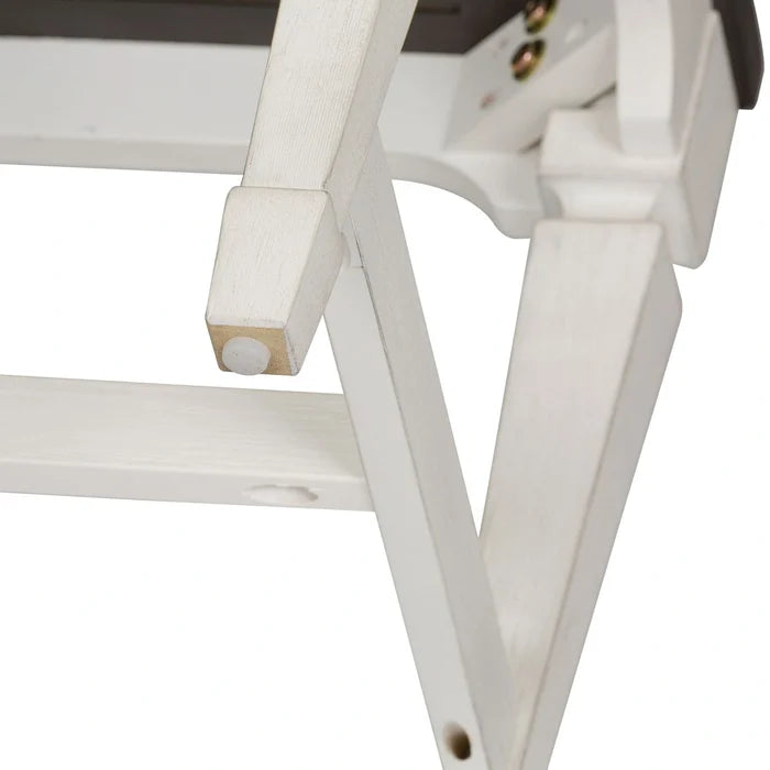 Allyson Park Wood Seat Bench in Wirebrushed White image