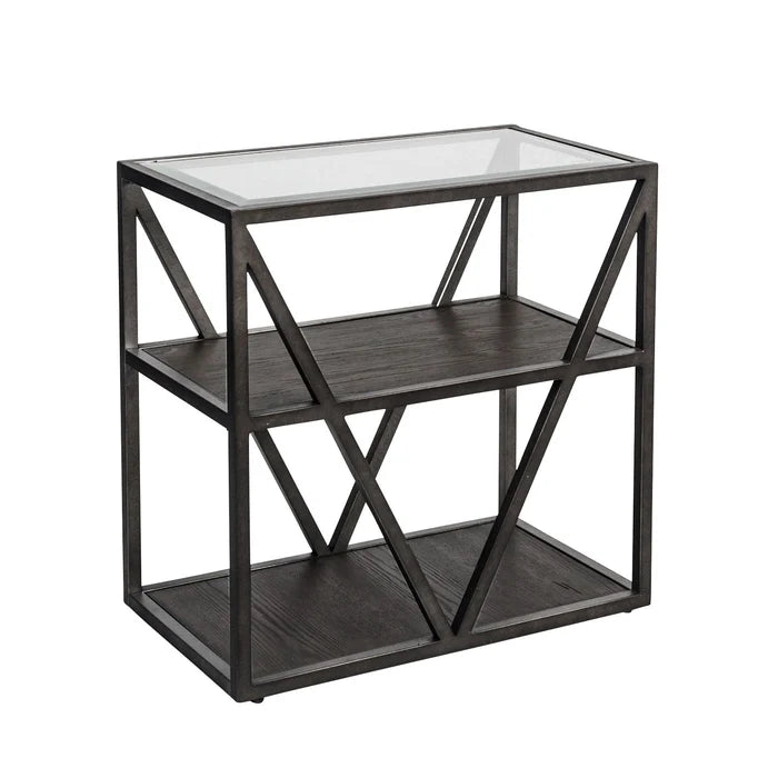 Arista Chair Side Table in Cobblestone Brown image