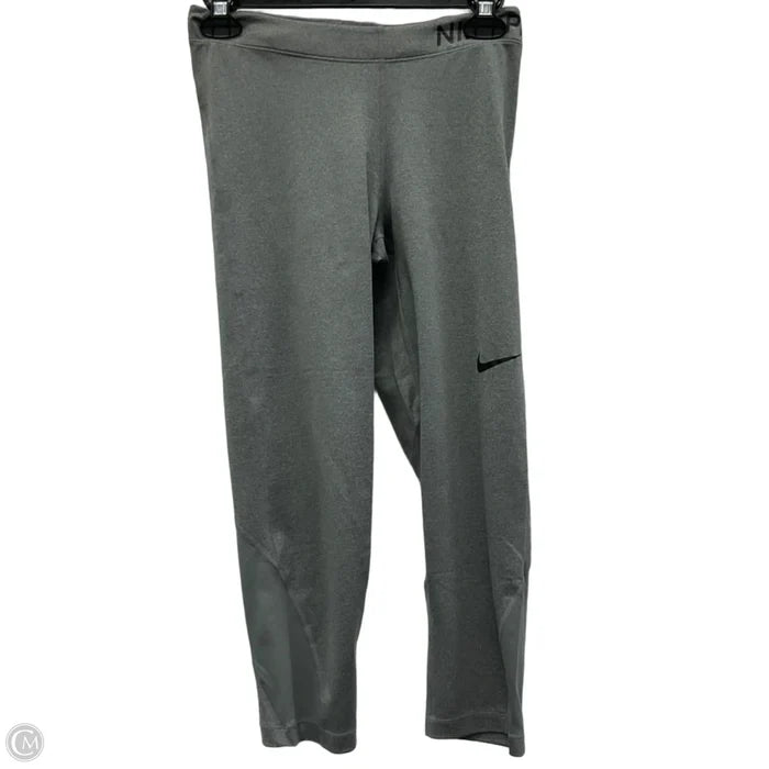 Athletic Capris By Nike Apparel In Grey, Size: M