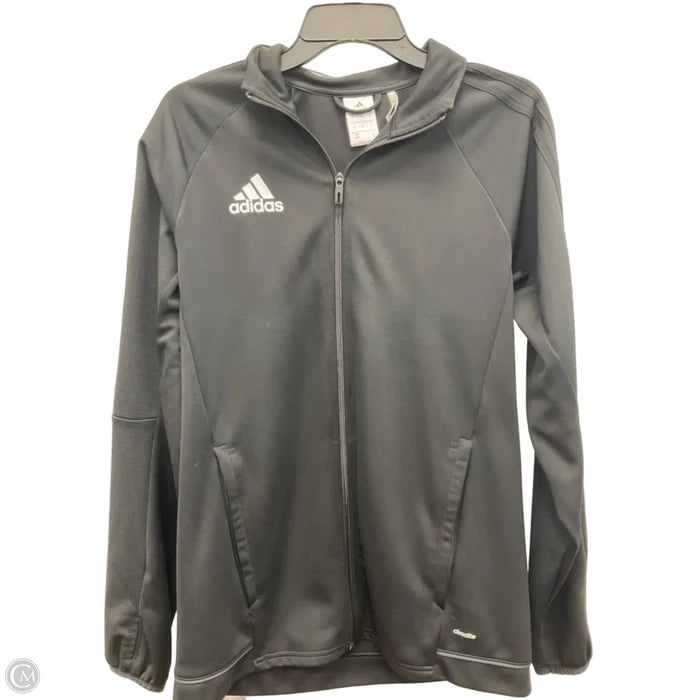 Athletic Jacket By Adidas In Black, Size: M