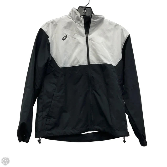 Athletic Jacket By Asics In Black, Size: M