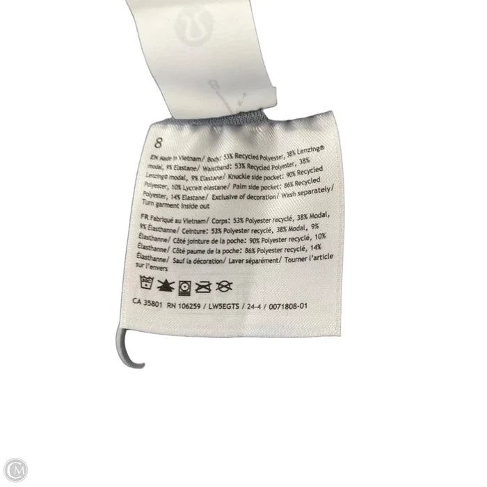 Athletic Pants By Lululemon In Grey, Size: M