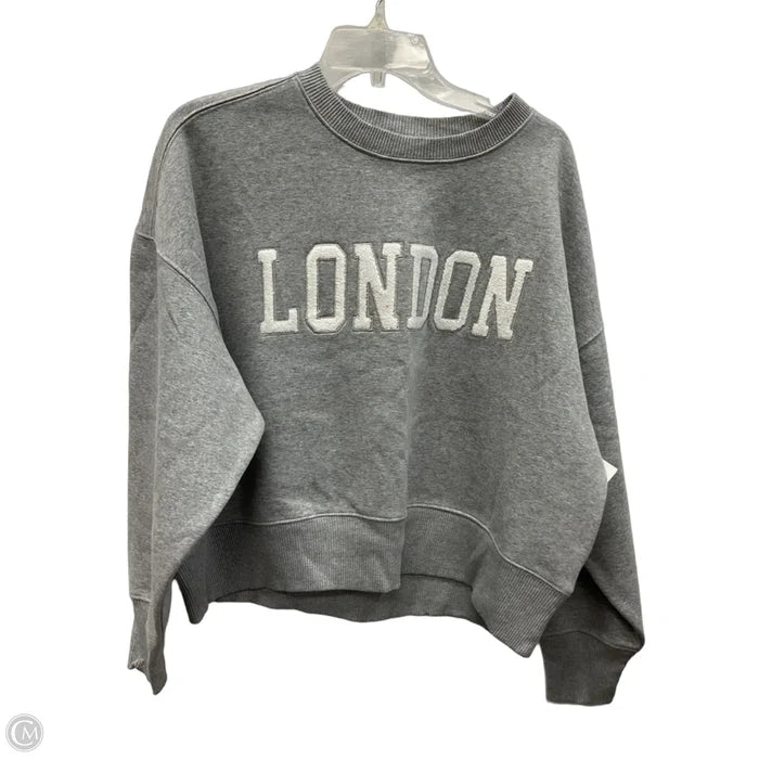 Athletic Sweatshirt Crewneck By Lou And Grey In Grey, Size: S