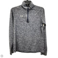 Athletic Top Long Sleeve Collar By Under Armour In Blue, Size: S