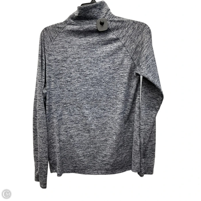 Athletic Top Long Sleeve Collar By Under Armour In Blue, Size: S