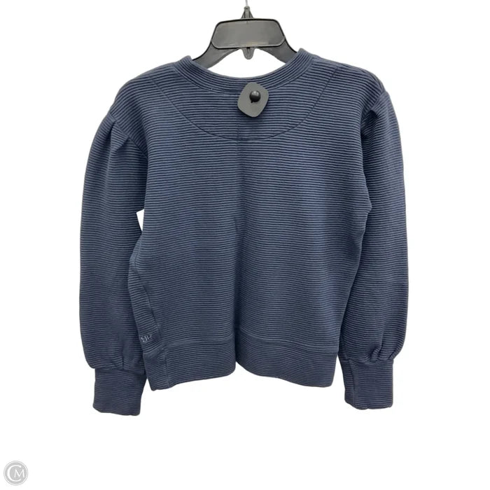 Athletic Top Long Sleeve Crewneck By Cmb In Blue, Size: M