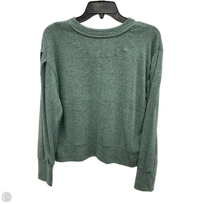 Athletic Top Long Sleeve Crewneck By Cmb In Green, Size: M