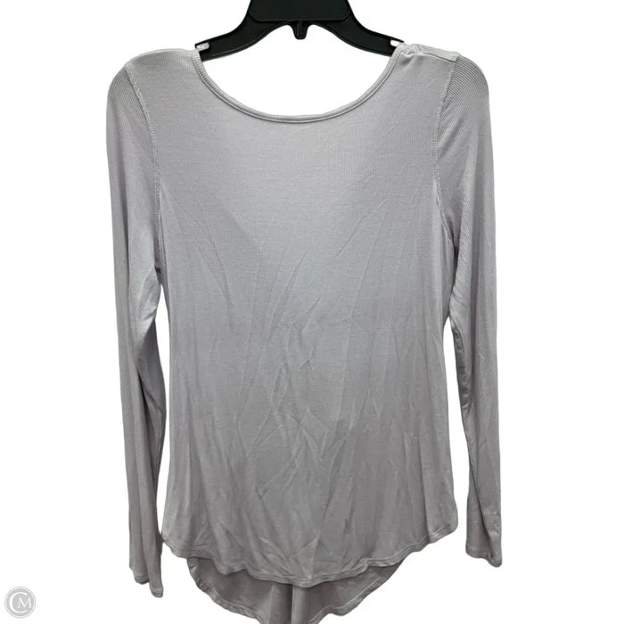 Athletic Top Long Sleeve Crewneck By Donna Karan In Purple, Size: S