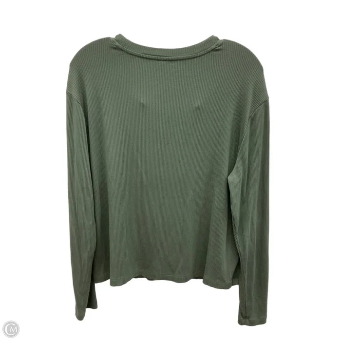 Athletic Top Long Sleeve Crewneck By Lou And Grey In Green, Size: L
