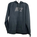 Athletic Top Long Sleeve Hoodie By Nike In Black, Size: L