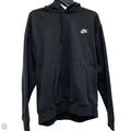 Athletic Top Long Sleeve Hoodie By Nike In Black, Size: L