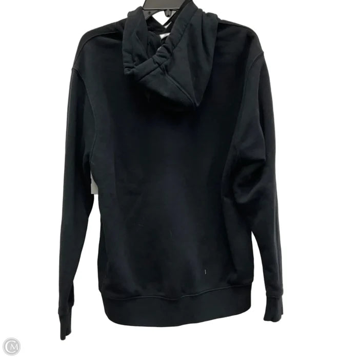 Athletic Top Long Sleeve Hoodie By Nike In Black, Size: L