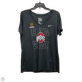 Athletic Top Short Sleeve By Nike In Grey, Size: Xl