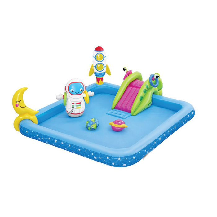 BESTWAY Little Astronaut Inflatable Rectangular Pool & Play Center (2.28m x 2.06m x 84cm)