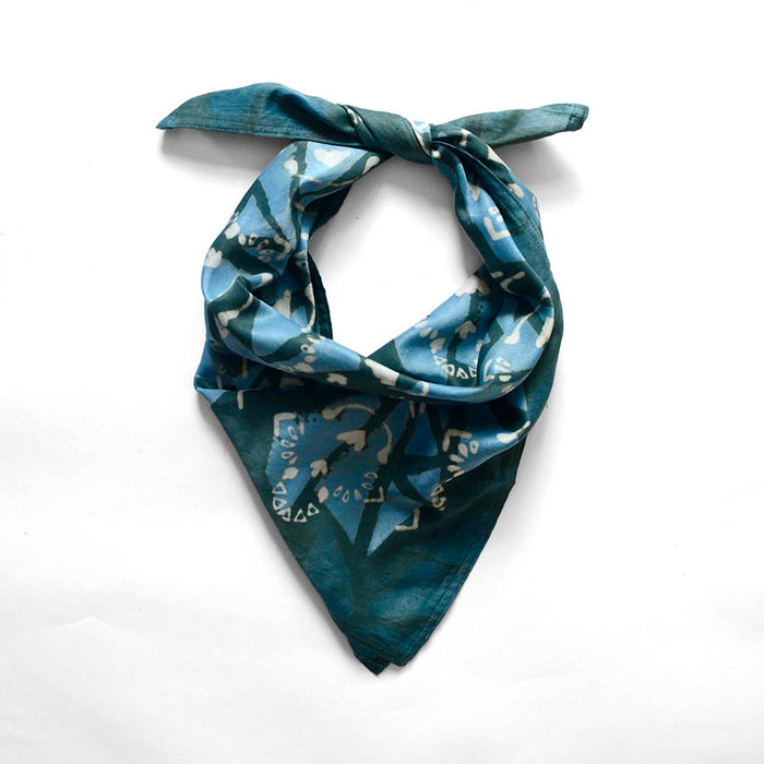 Block Print Bandana  - Square Scarf