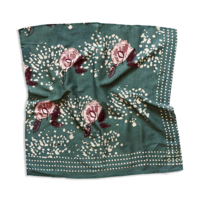 Block Print Bandana  - Square Scarf