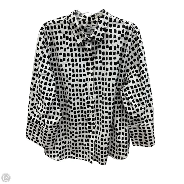 Blouse Long Sleeve By Chicos In Multi-colored, Size: Xxl