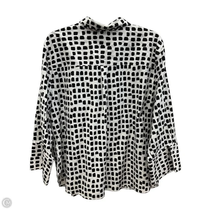 Blouse Long Sleeve By Chicos In Multi-colored, Size: Xxl