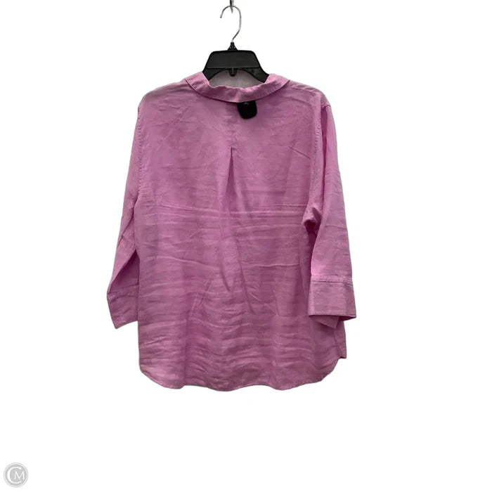 Blouse Long Sleeve By Chicos In Pink, Size: 16