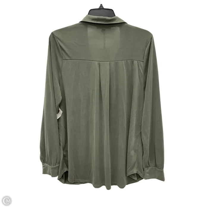 Blouse Long Sleeve By Green Envelope In Green, Size: Xl