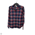 Blouse Long Sleeve By J. Crew In Blue & Red, Size: M