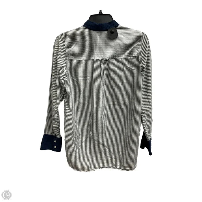 Blouse Long Sleeve By J. Crew In Striped Pattern, Size: 2