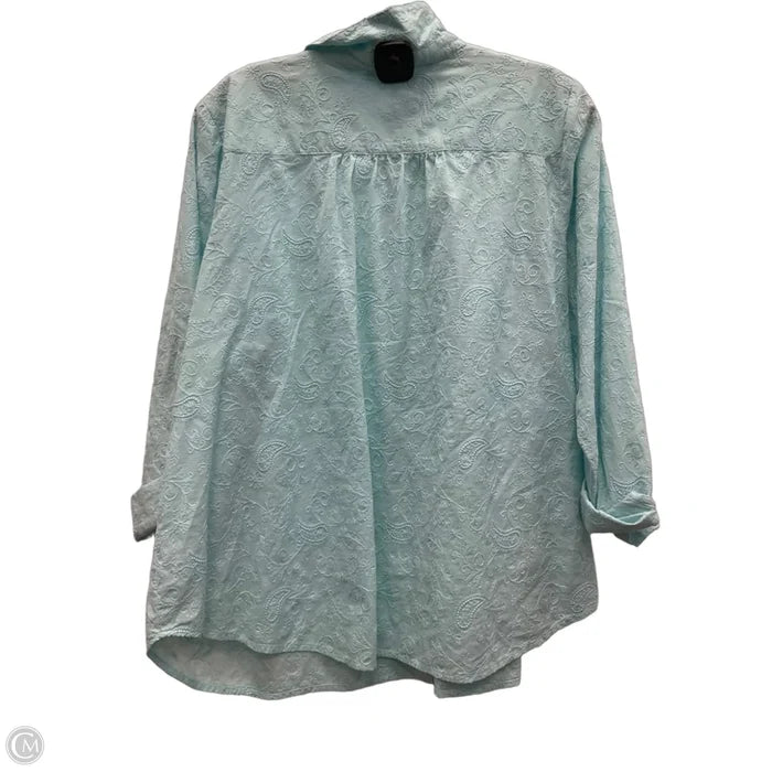Blouse Long Sleeve By J. Jill In Blue, Size: Lp