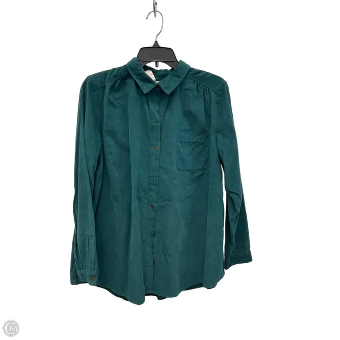 Blouse Long Sleeve By J. Jill In Teal, Size: M