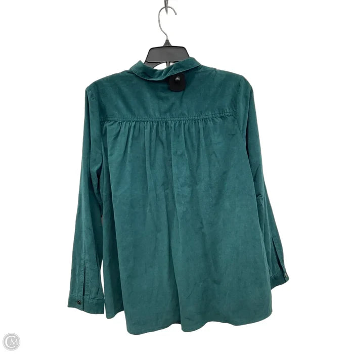 Blouse Long Sleeve By J. Jill In Teal, Size: M