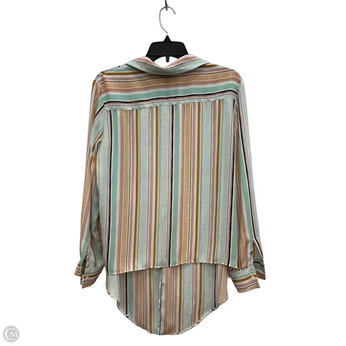 Blouse Long Sleeve By Rachel Zoe In Multi-colored, Size: L