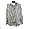 Blouse Long Sleeve By Sigrid Olsen In Striped Pattern, Size: L