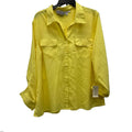 Blouse Long Sleeve By Studio Works In Yellow, Size: Xl