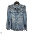 Blouse Long Sleeve By Sundance In Blue Denim, Size: M