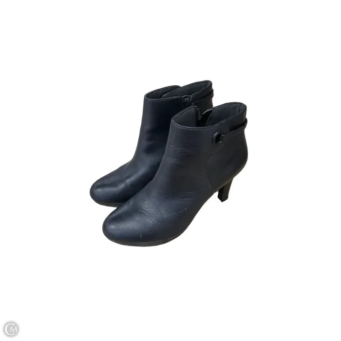 Boots Ankle Heels By Clarks In Black, Size: 7