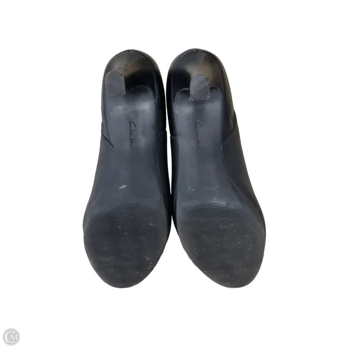 Boots Ankle Heels By Clarks In Black, Size: 7