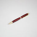 Brazilian Rosewood Lathe-Turned Pencil With Gold Fittings