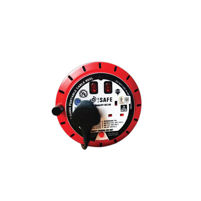 Cable Extension Reel 2 Gang  1.25mm (10m)