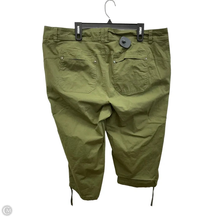 Capris By Ellos In Green, Size: 24