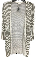 Cardigan By Chicos In Green & White, Size: M