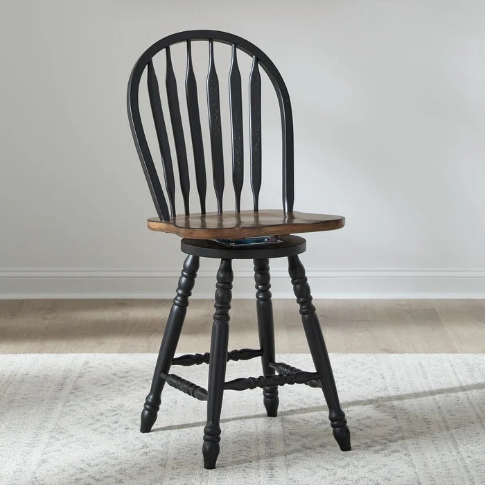 Carolina Crossing Windsor Swivel Counter Chair - Black image