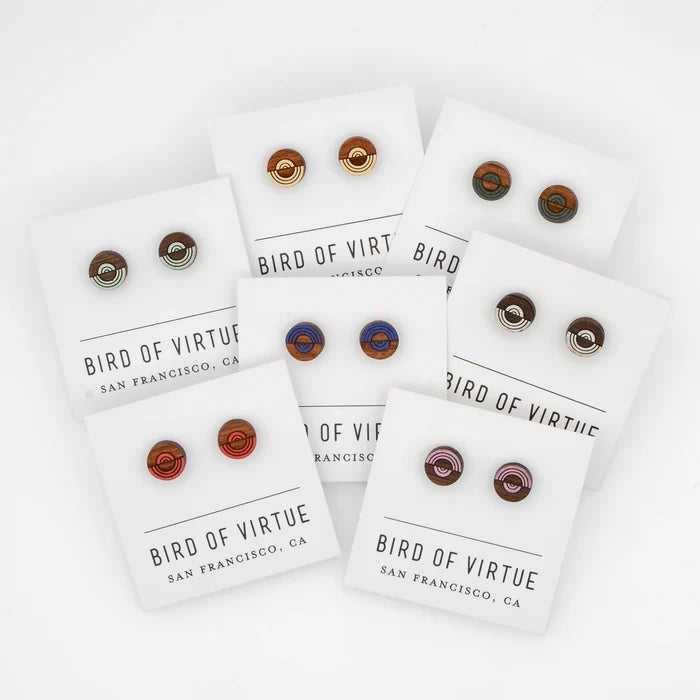 Circle Etch Stud Earrings