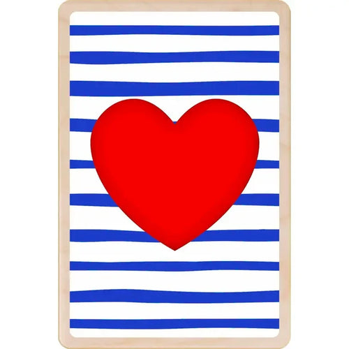 "Coeur" Wooden Postcard