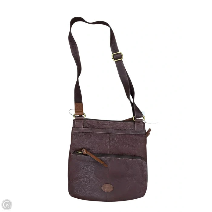 Crossbody Leather By Fossil, Size: Medium