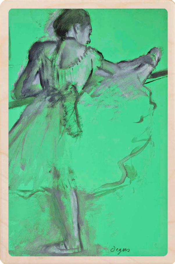 "Degas Dancer" Wooden Postcard