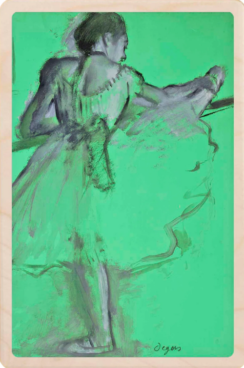 "Degas Dancer" Wooden Postcard