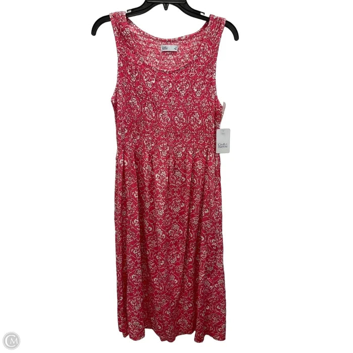 Dress Casual Midi By Croft And Barrow In Coral, Size: S
