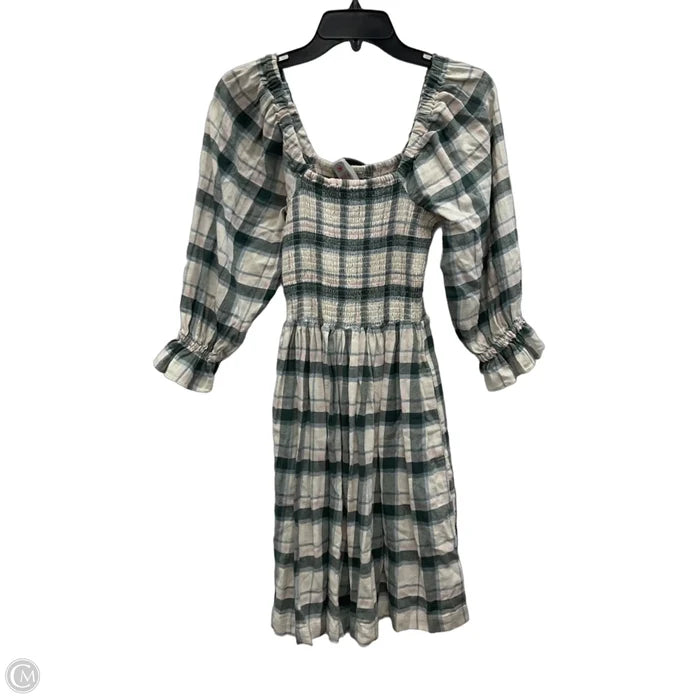 Dress Casual Short By Madewell In Green & Pink, Size: Xs