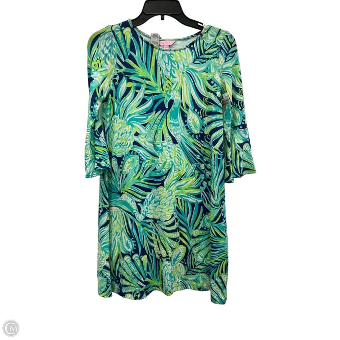 Dress Designer By Lilly Pulitzer In Blue & Green, Size: Xs