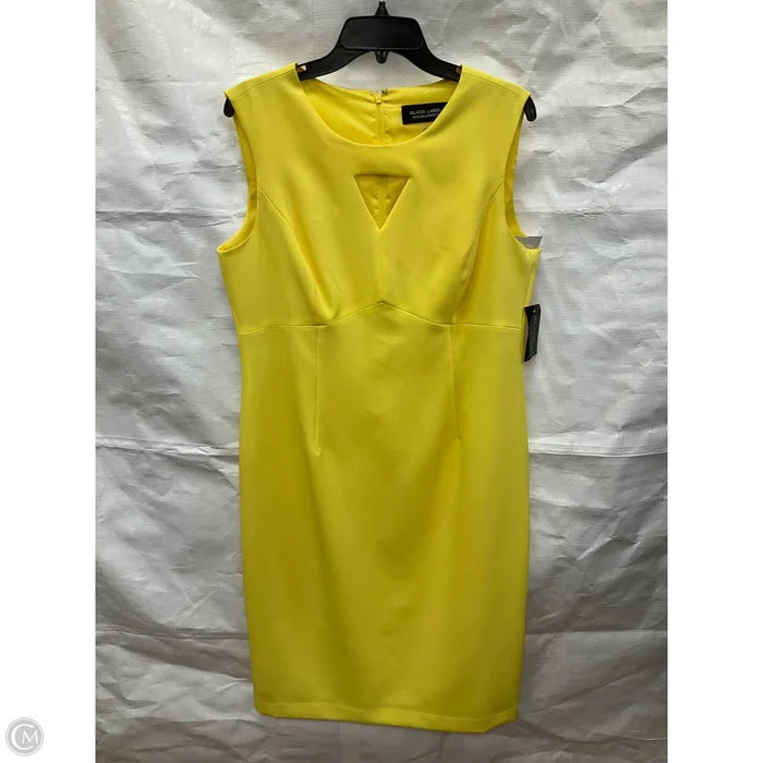 Dress Work By Black Label In Yellow, Size: L